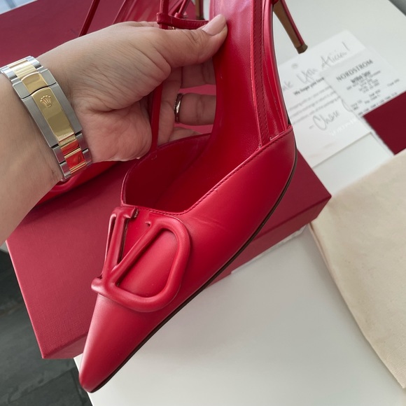 ❌SOLD❌ VALENTINO VLogo Signature Calfskin Slingbacks 80mm - Picture 11 of 13
